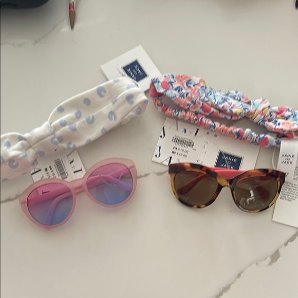 Janie and Jack Other - Kids Sunglasses and Headband Set - Pink and Tortoise